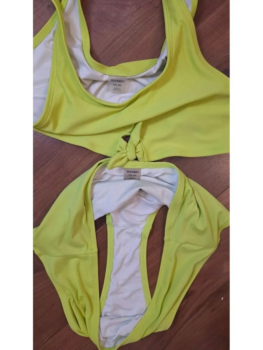 Old Navy Girl’s Swimsuit, 3 bikini Sets, Floral,LimeGrn, Flamingo, SzXXL/18,#171